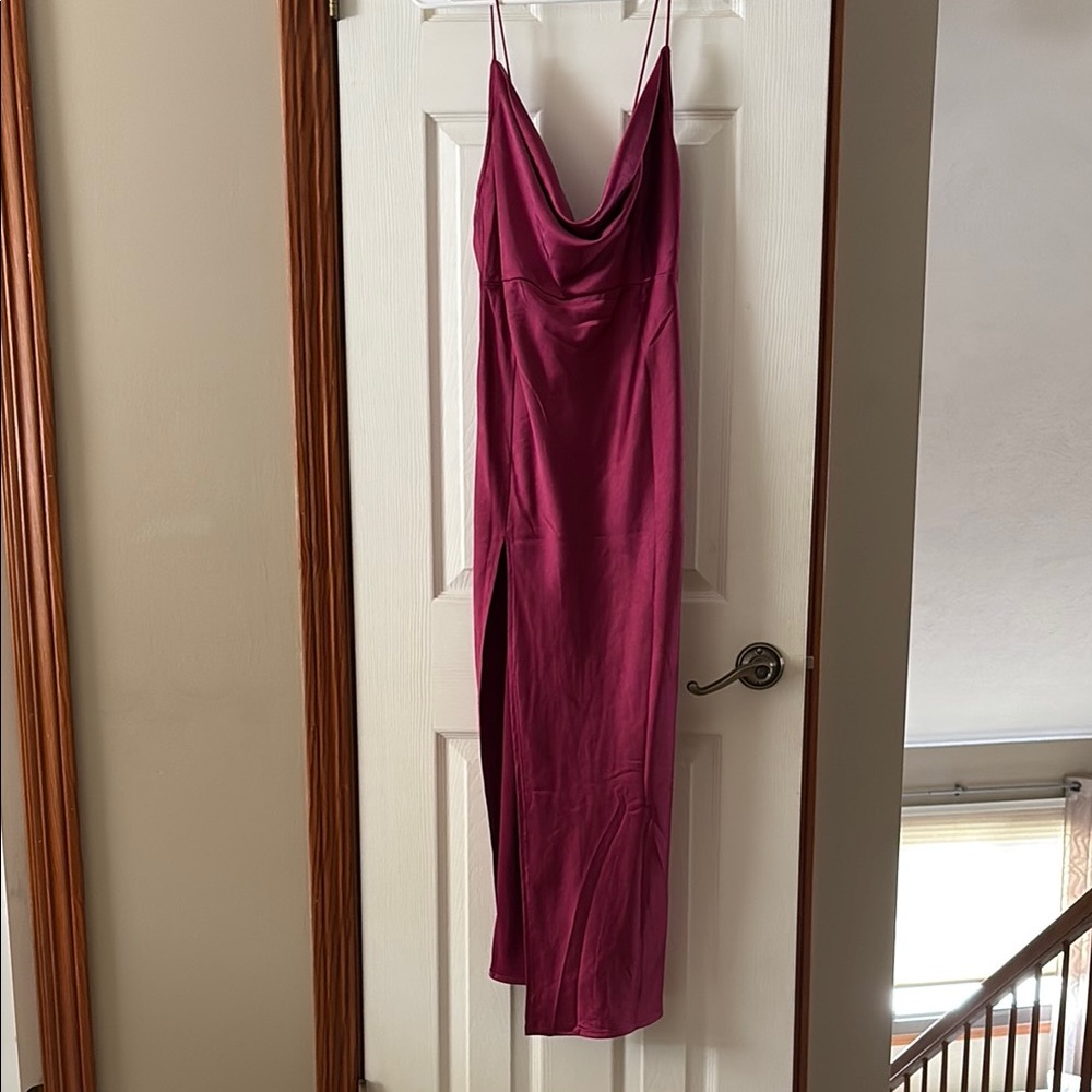 Elegant Magenta Slip Dress